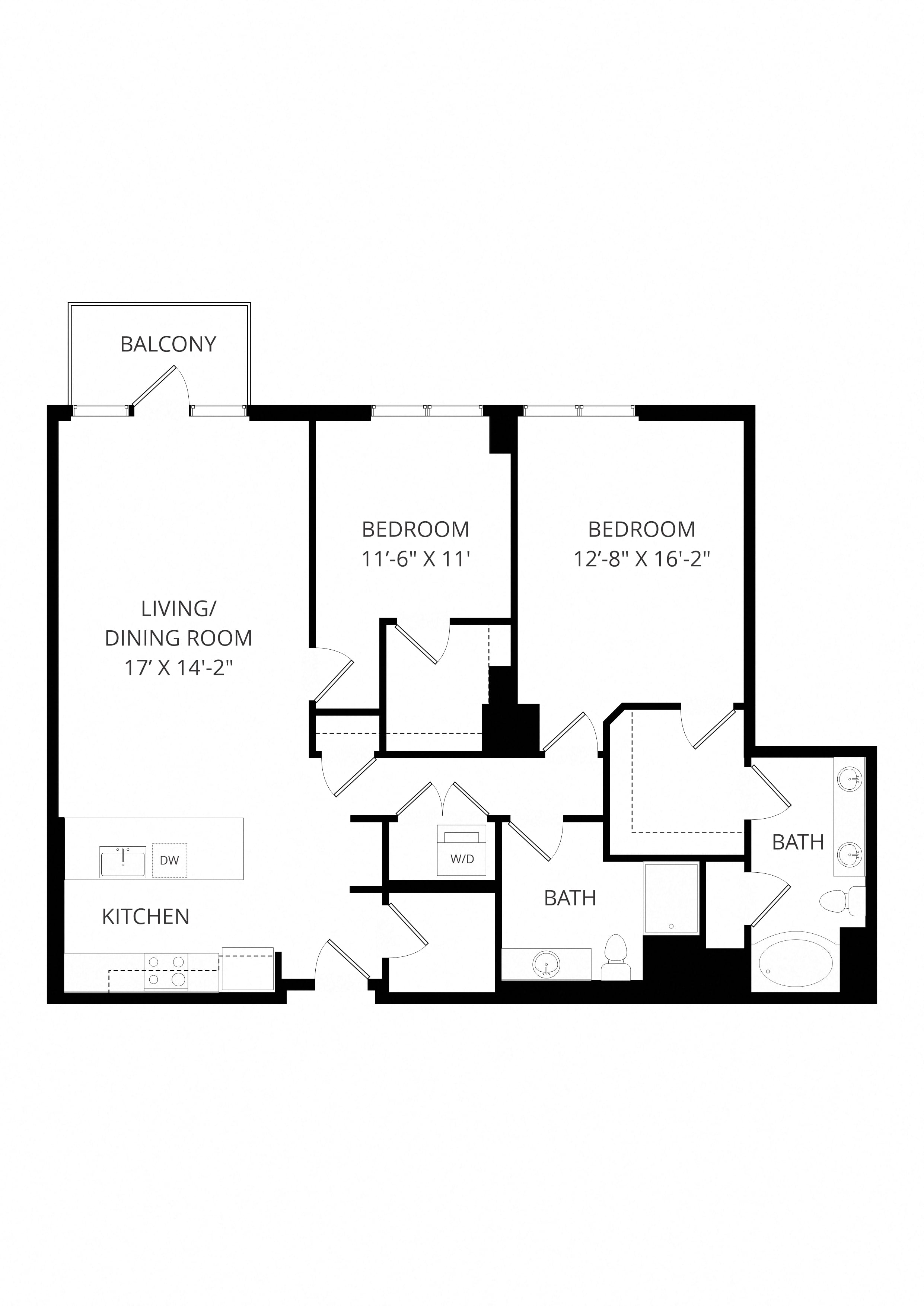2x2p C12 floor plan